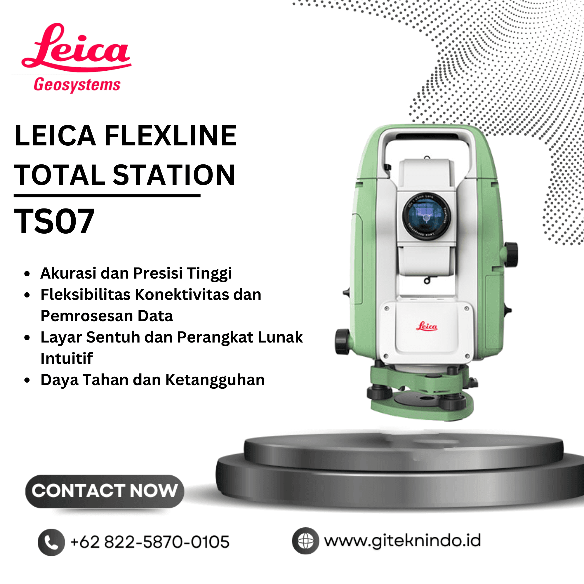 LEICA FLEXLINE TS07 TOTAL STATION PT GLOBAL INTAN TEKNINDO