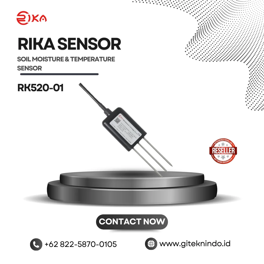 Sensor Kelembaban dan Suhu Tanah Rika RK520-01