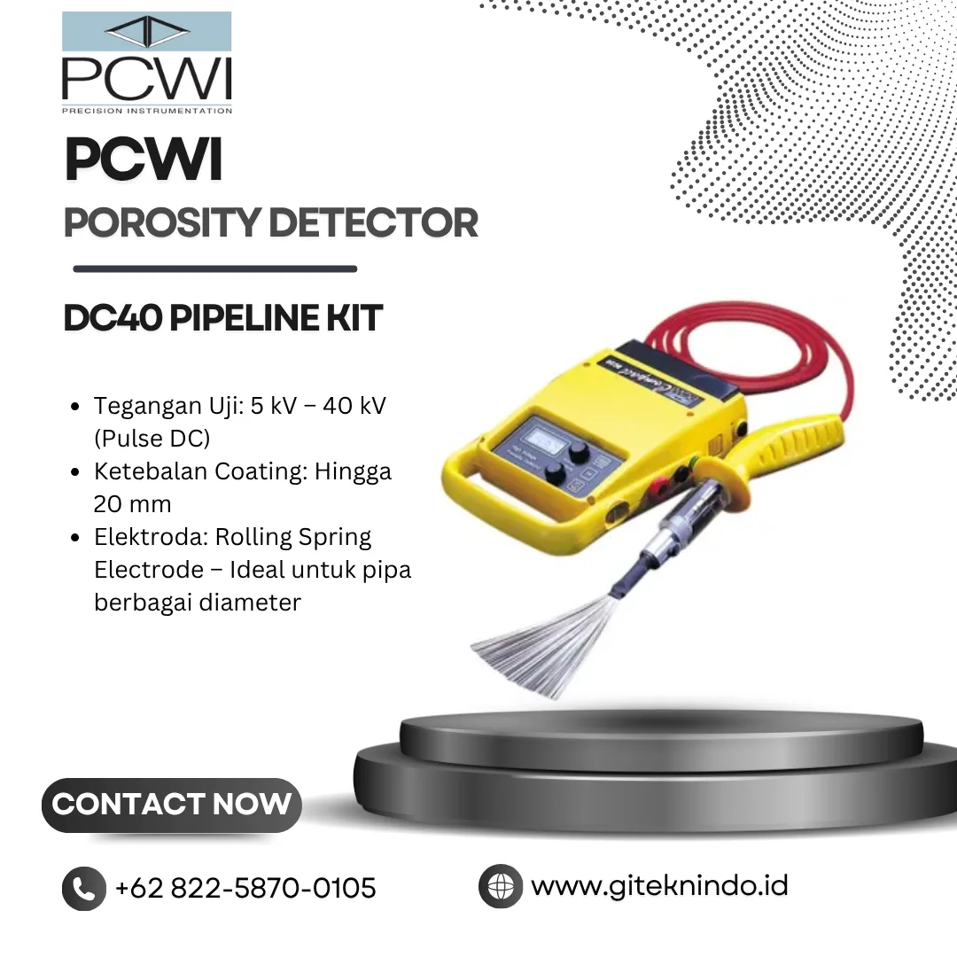 Porosity Detector untuk Inspeksi Coating dan Pipeline | PCWI Compact Pulse 40 Porosity Detector Pipeline Kit