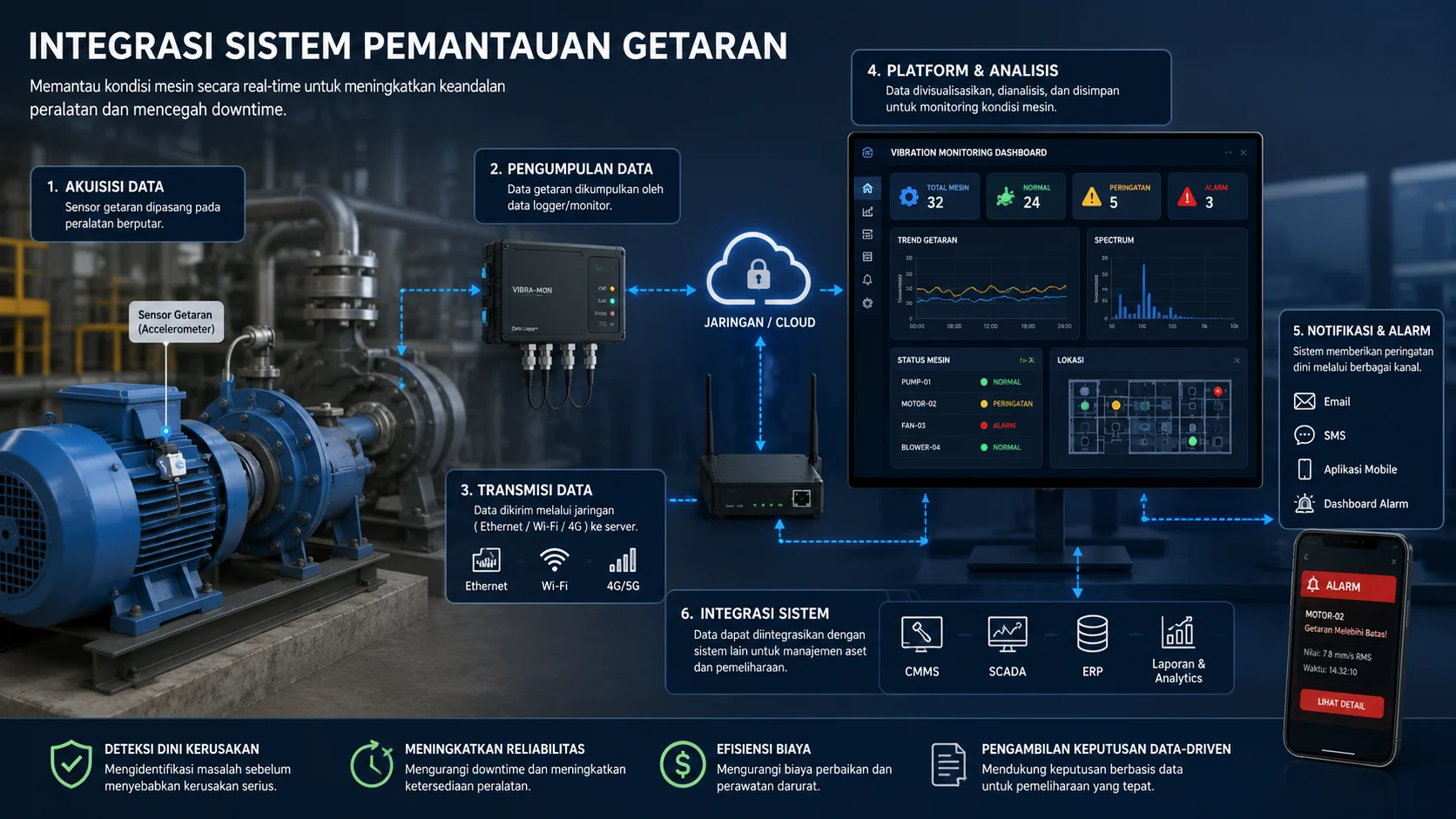 Sistem Monitoring Getaran Terintegrasi