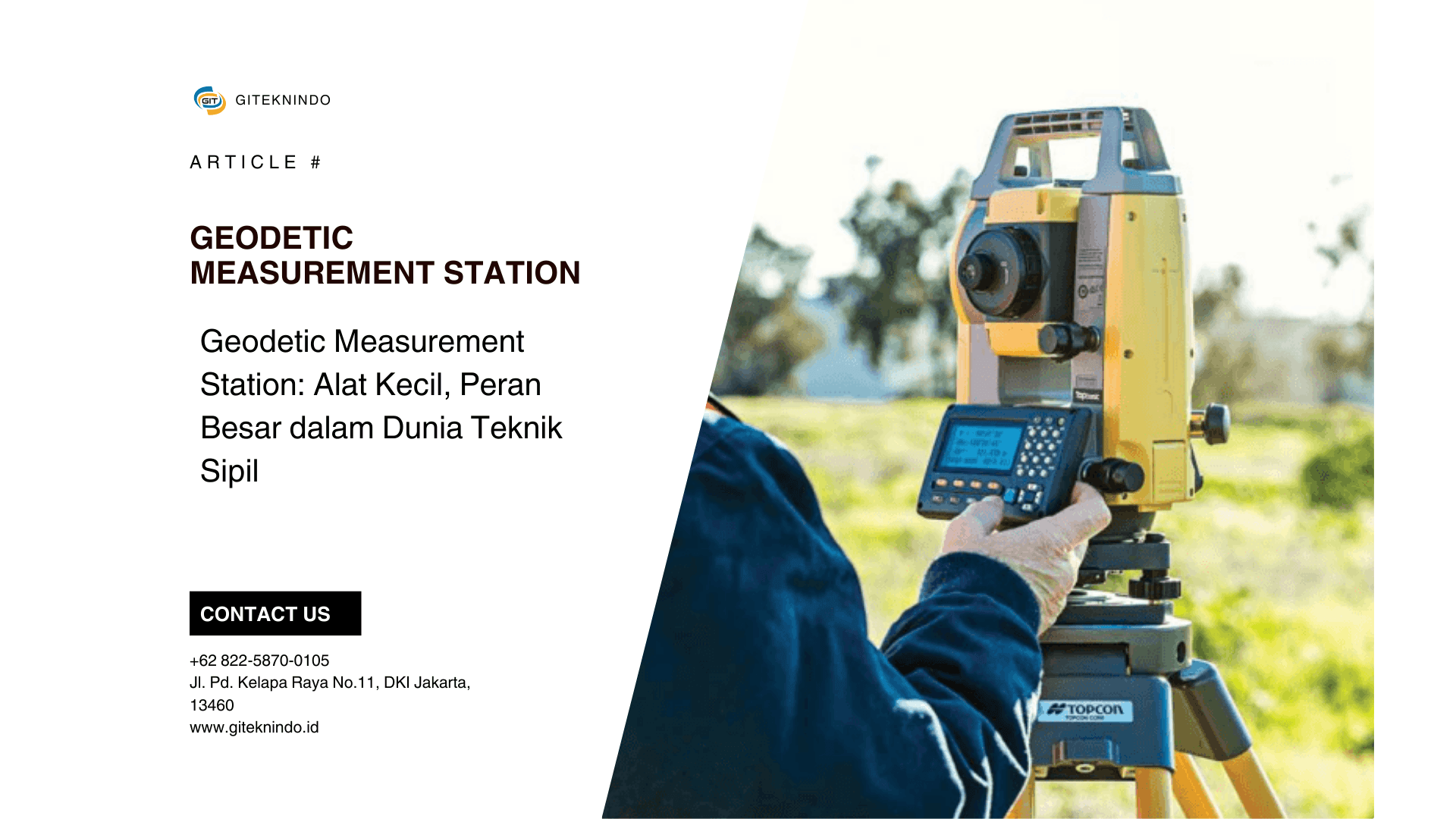 Gambar Geodetic Measurement Station: Alat Kecil, Peran Besar dalam Dunia Teknik Sipil