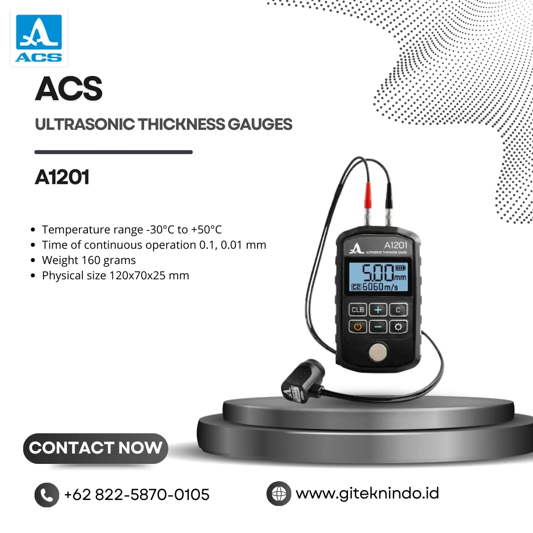 Ultrasonic Thickness Gauge ACS A1208 untuk Inspeksi Ketebalan Material