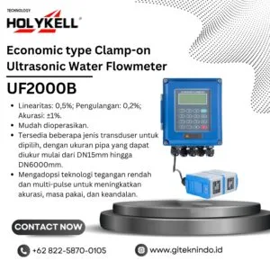 Holykell UF2000B Economic type Clamp-on Ultrasonic Water Flowmeter