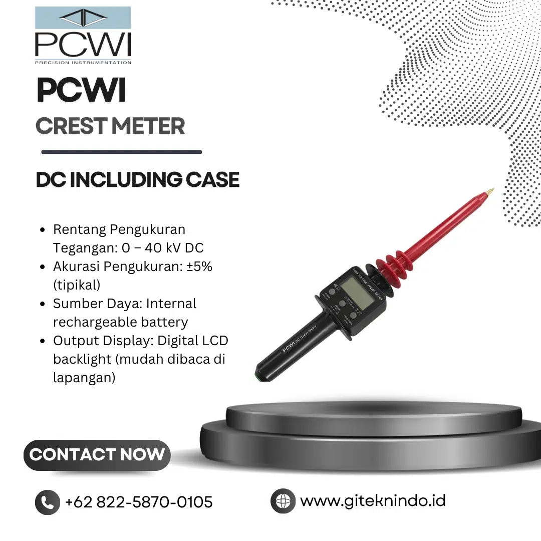 PCWI Crest Meter DC untuk pengujian tingkat kelembapan pada lapisan beton
