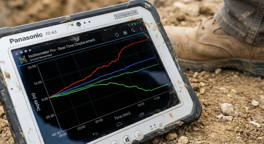 Tampilan Digital Inclinometer System