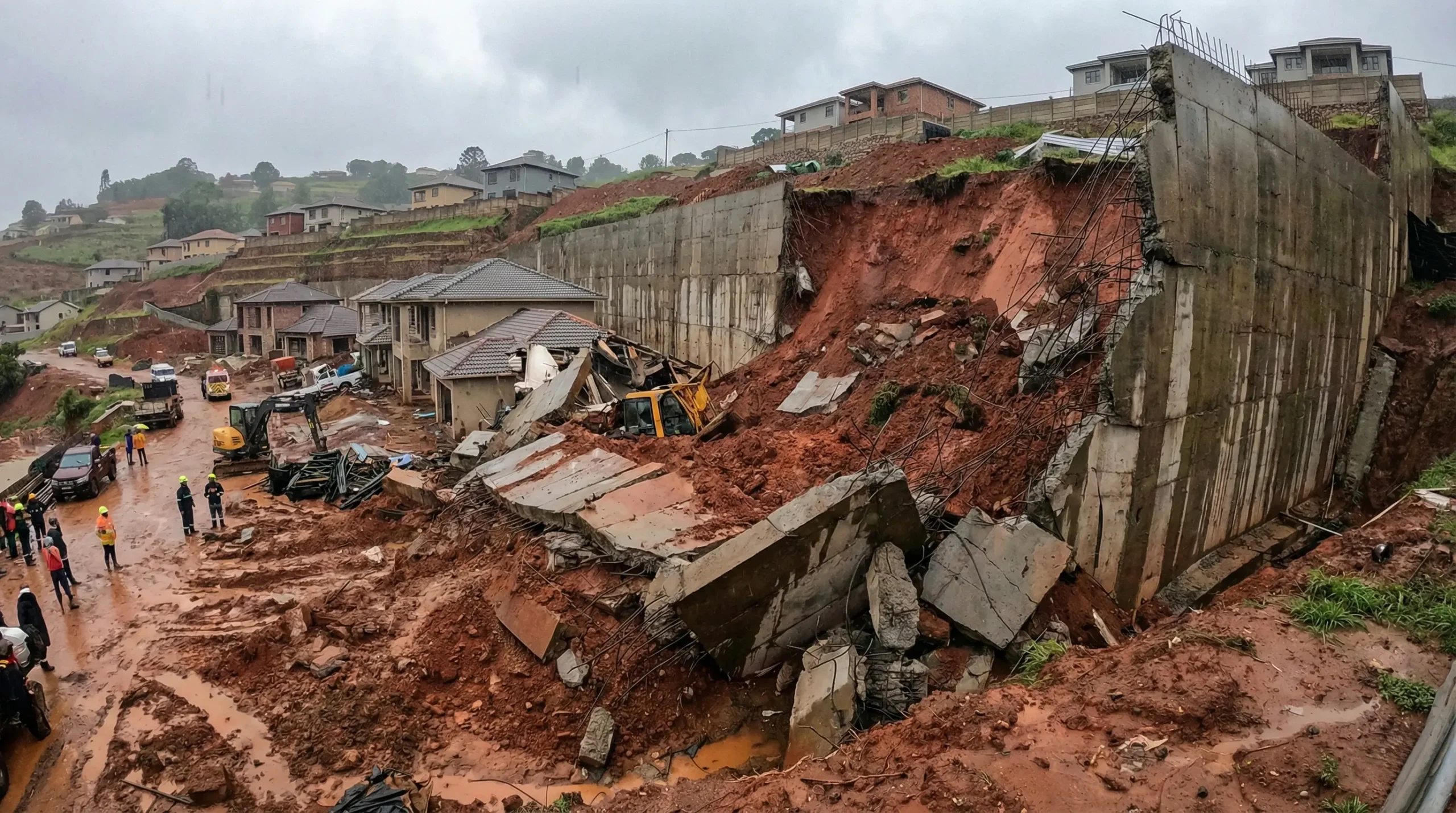 Retaining Wall Ambruk