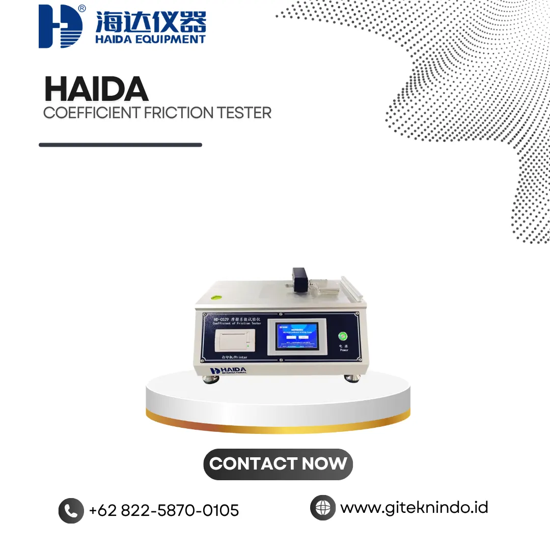 Coefficient Friction Tester untuk Uji Gaya Gesek | Haida
