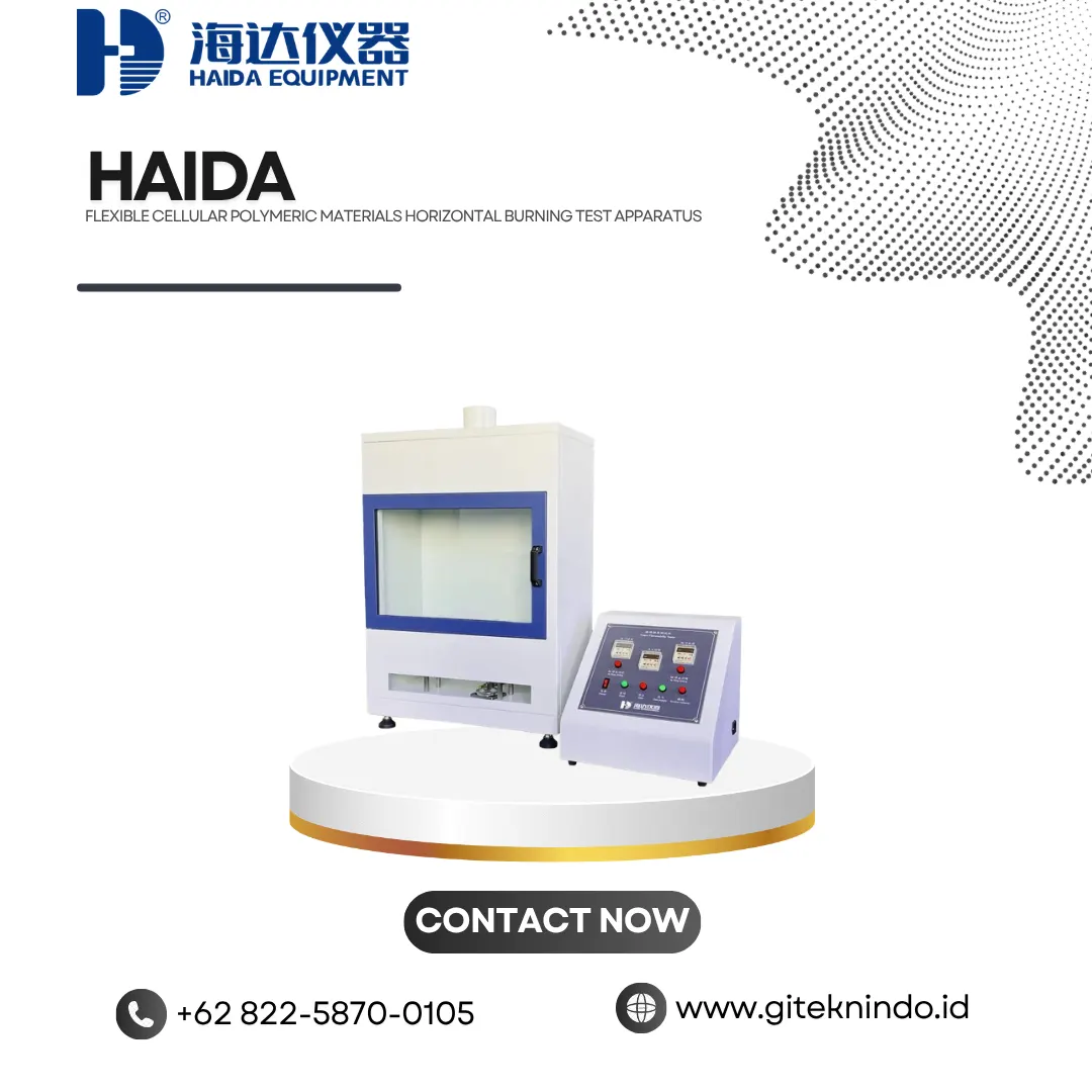 Horizontal Burning Test Apparatus untuk Uji Bakar Polimer | Haida
