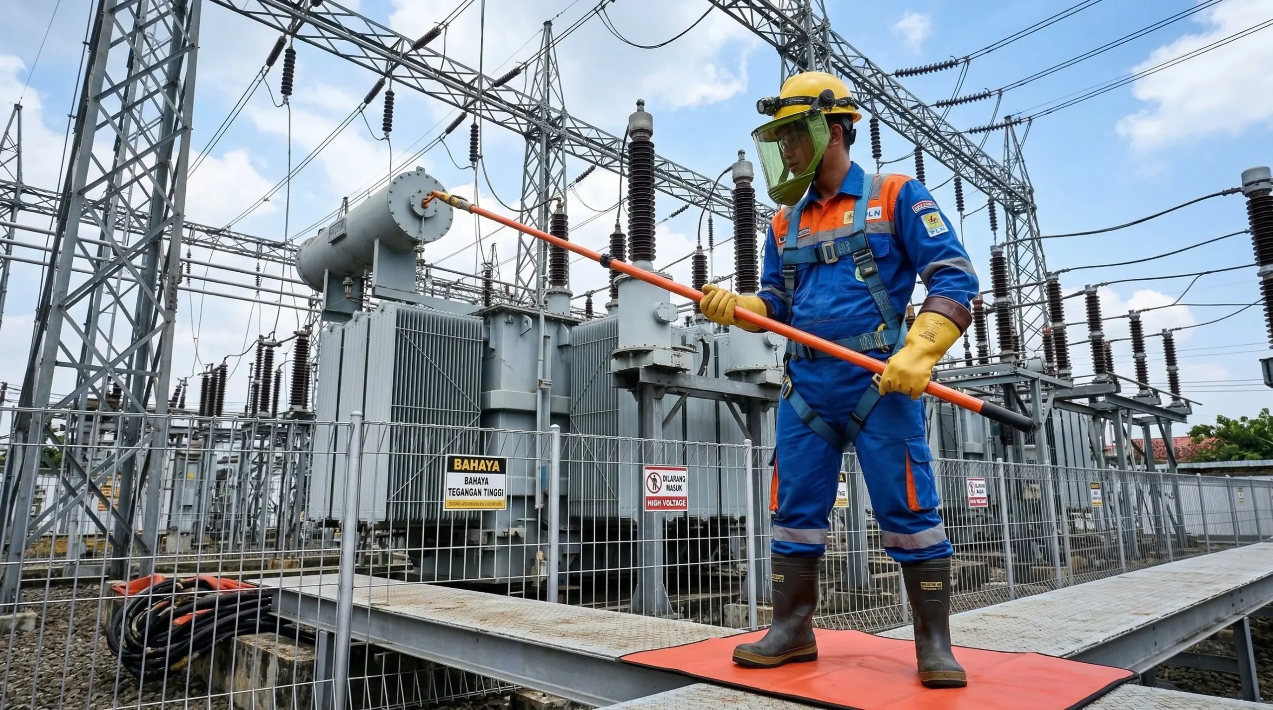 Alat pelindung diri untuk inspeksi kelistrikan tegangan tinggi