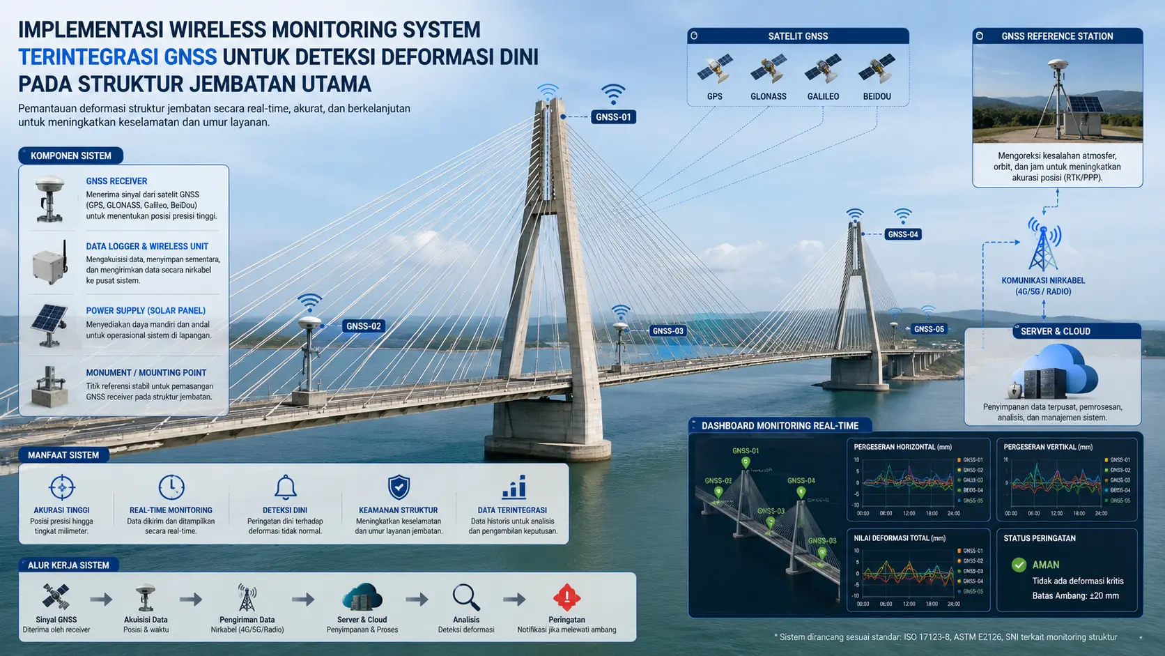 Pemanfaatan Wireless Monitoring System dan GNSS untuk Pemantauan Infrastruktur