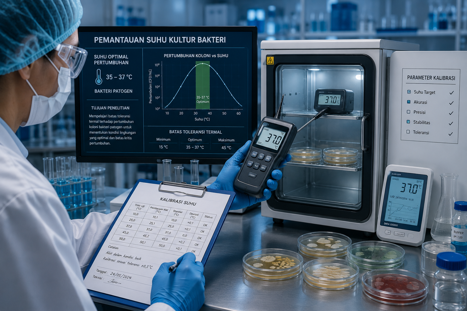 Penelitian Suhu Bakteri di Laboratorium