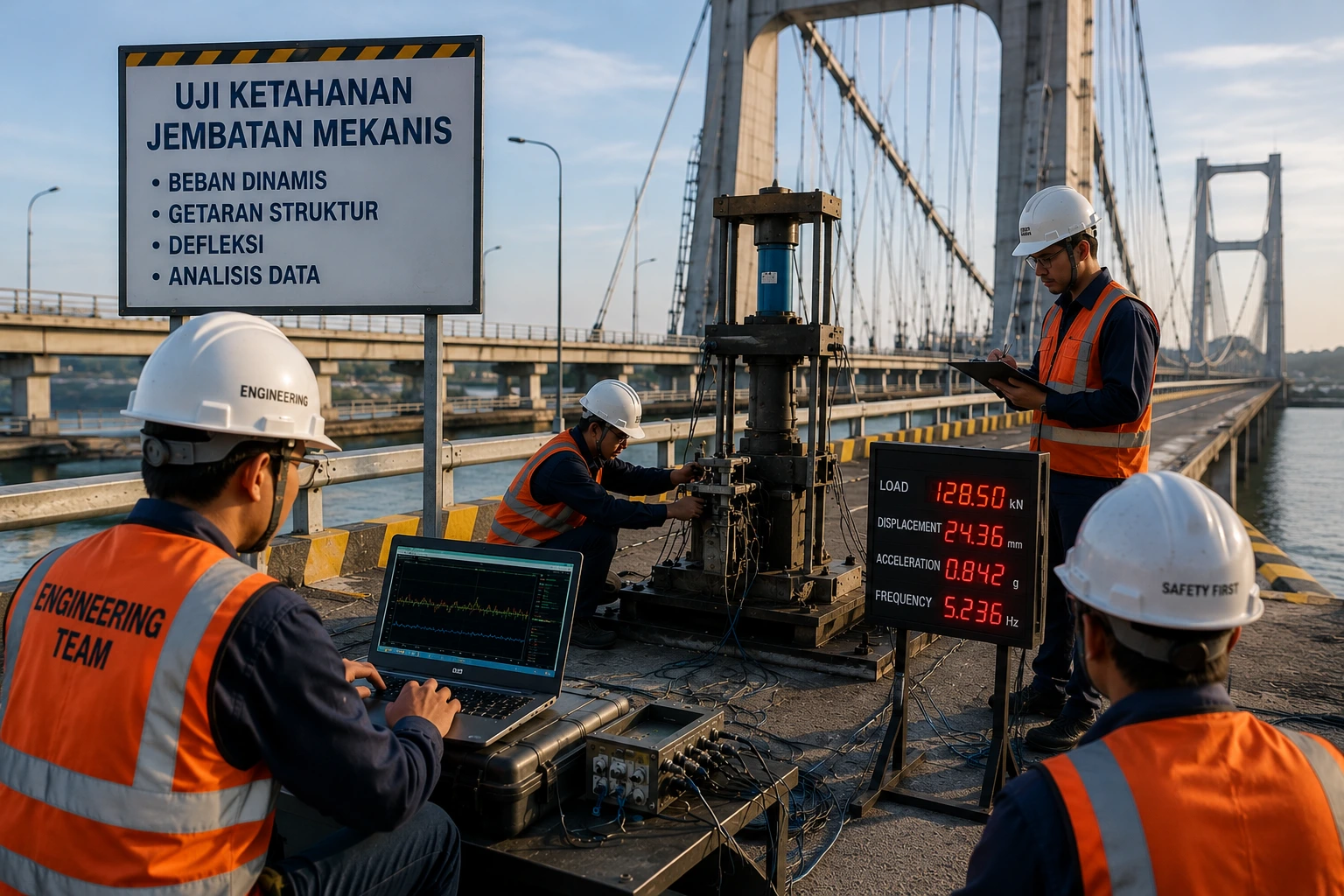 Proses Uji Ketahanan Jembatan Mekanis