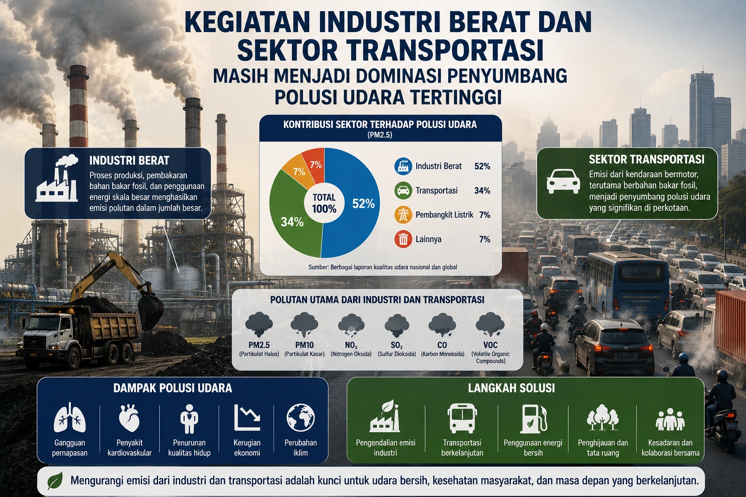 Sumber utama penyebab polusi udara
