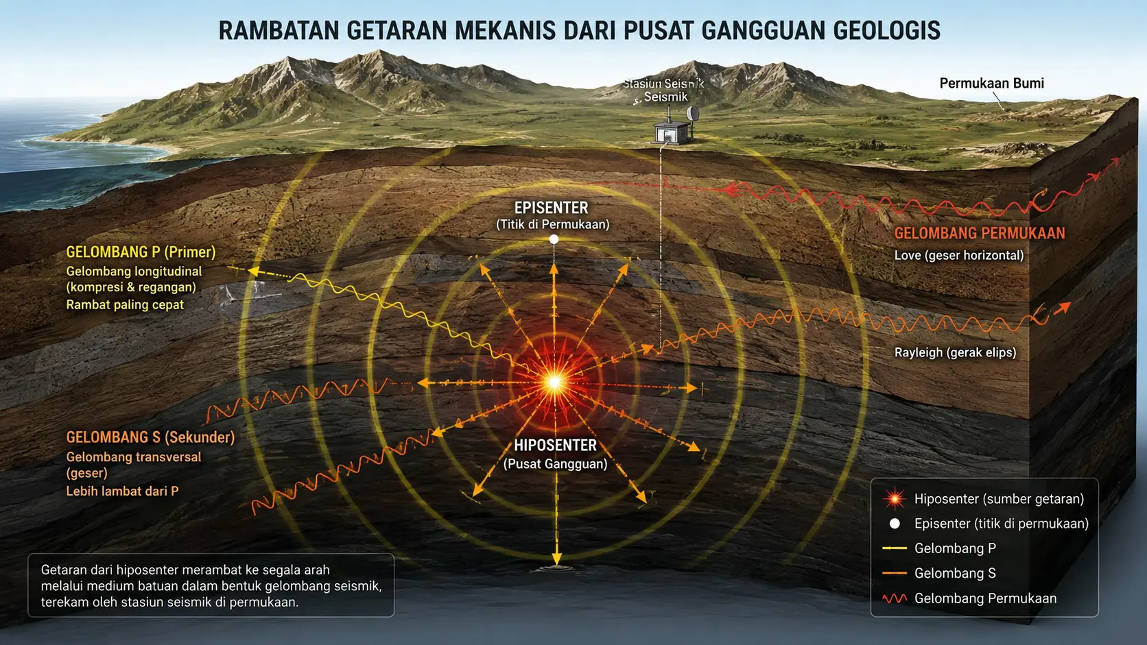 Visualisasi Gelombang Seismik Bumi