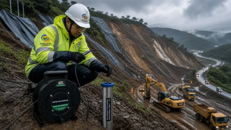 Antisipasi Longsor Susulan: Monitoring Lereng dengan Digital Inclinometer