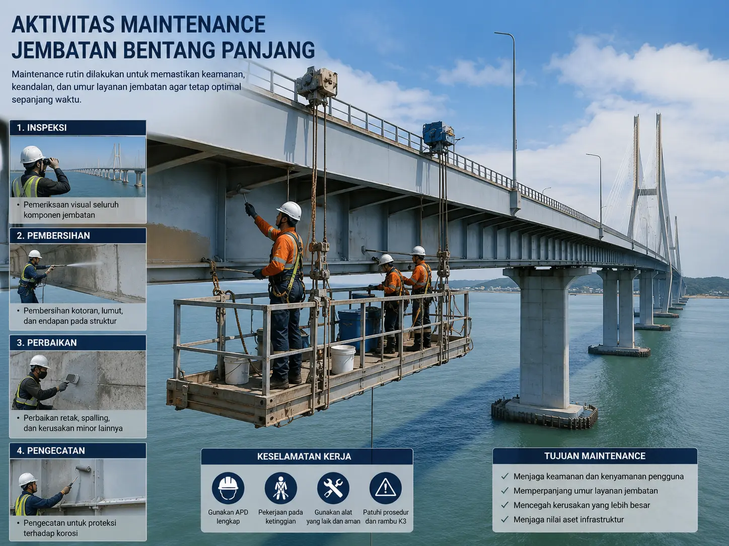 Biaya pemeliharaan preventif jembatan bentang panjang