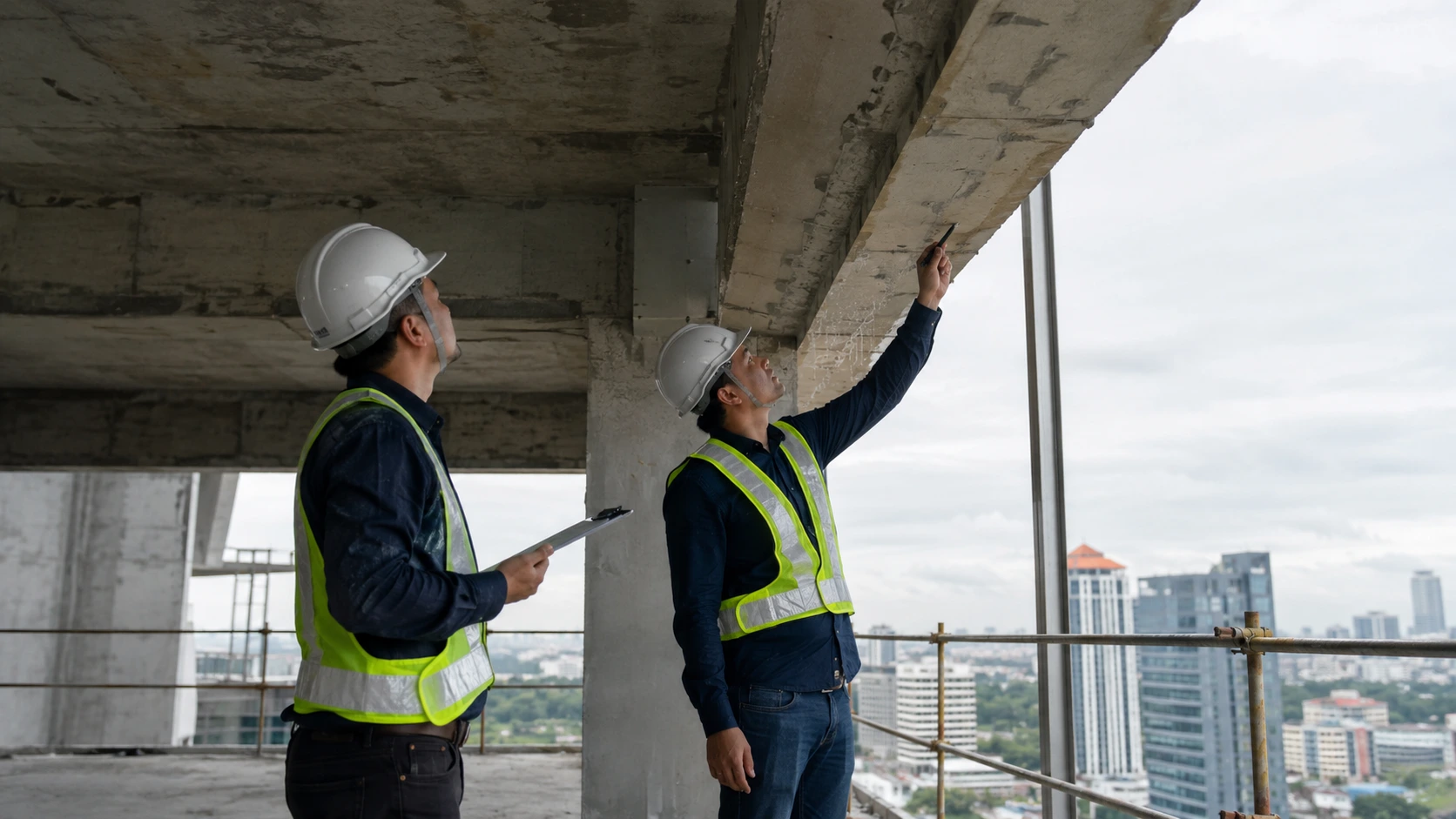 Proses pemeriksaan audit struktur bangunan bertingkat