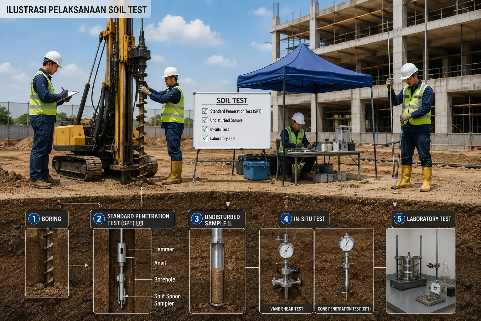 Ilustrasi Pelaksanaan Soil Test