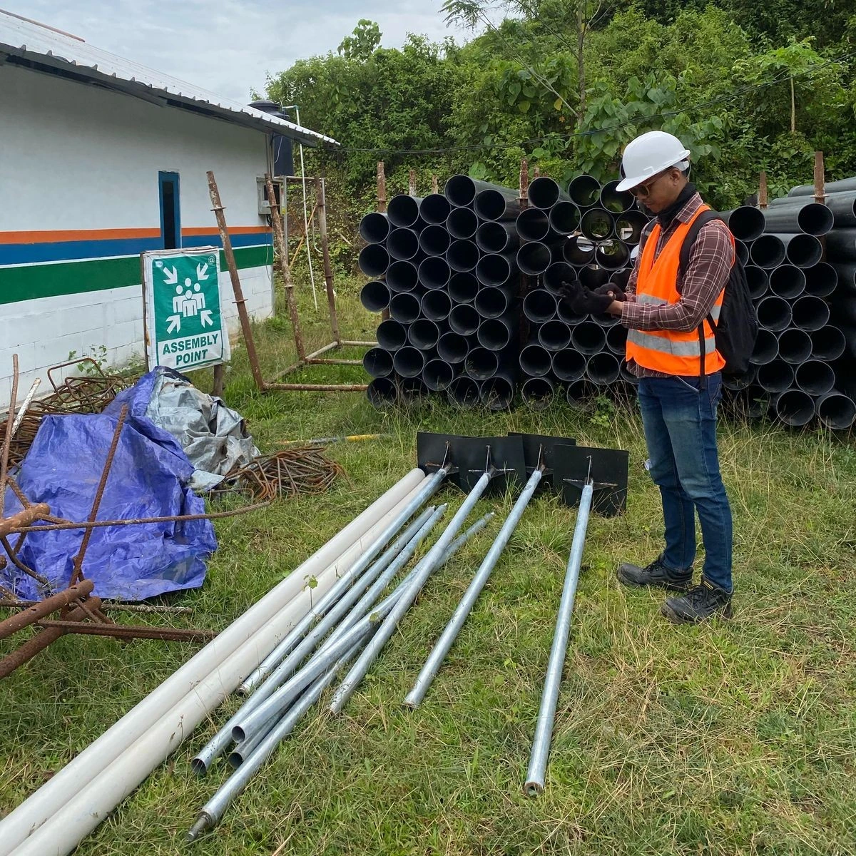 Survei Titik Koordinat Awal untuk Instalasi Settlement Plate