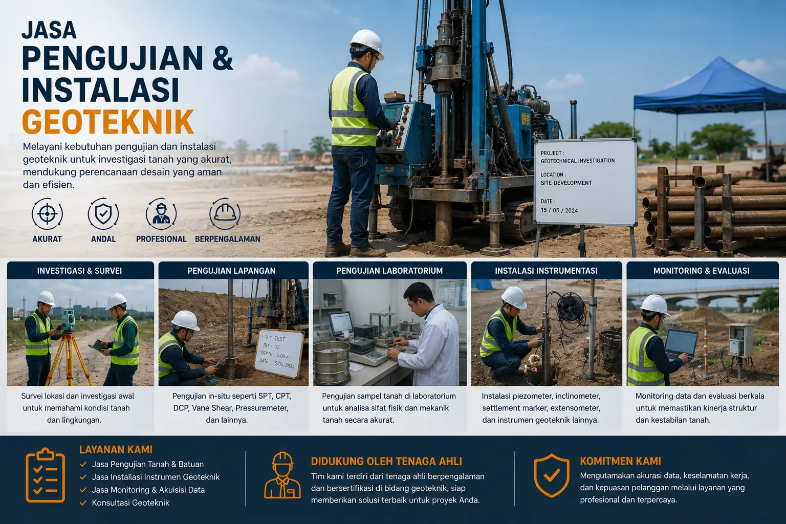 Jasa Pengujian Tanah Geoteknik