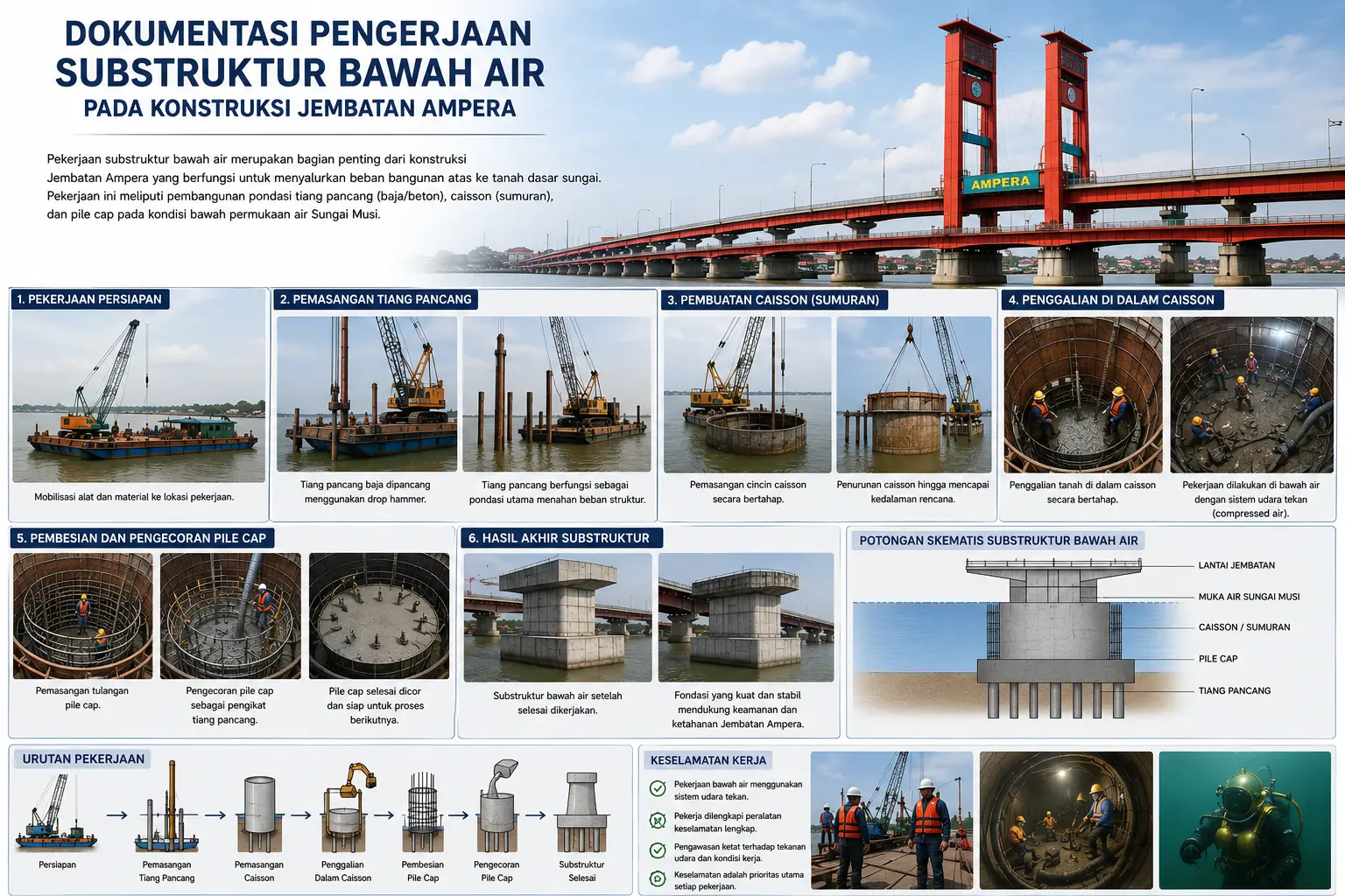 Konstruksi Pondasi Jembatan