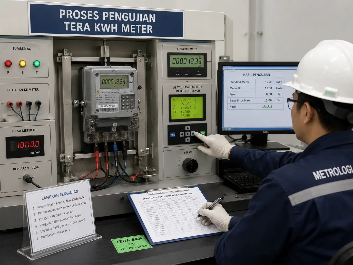 Proses Pengujian Tera KWH Meter