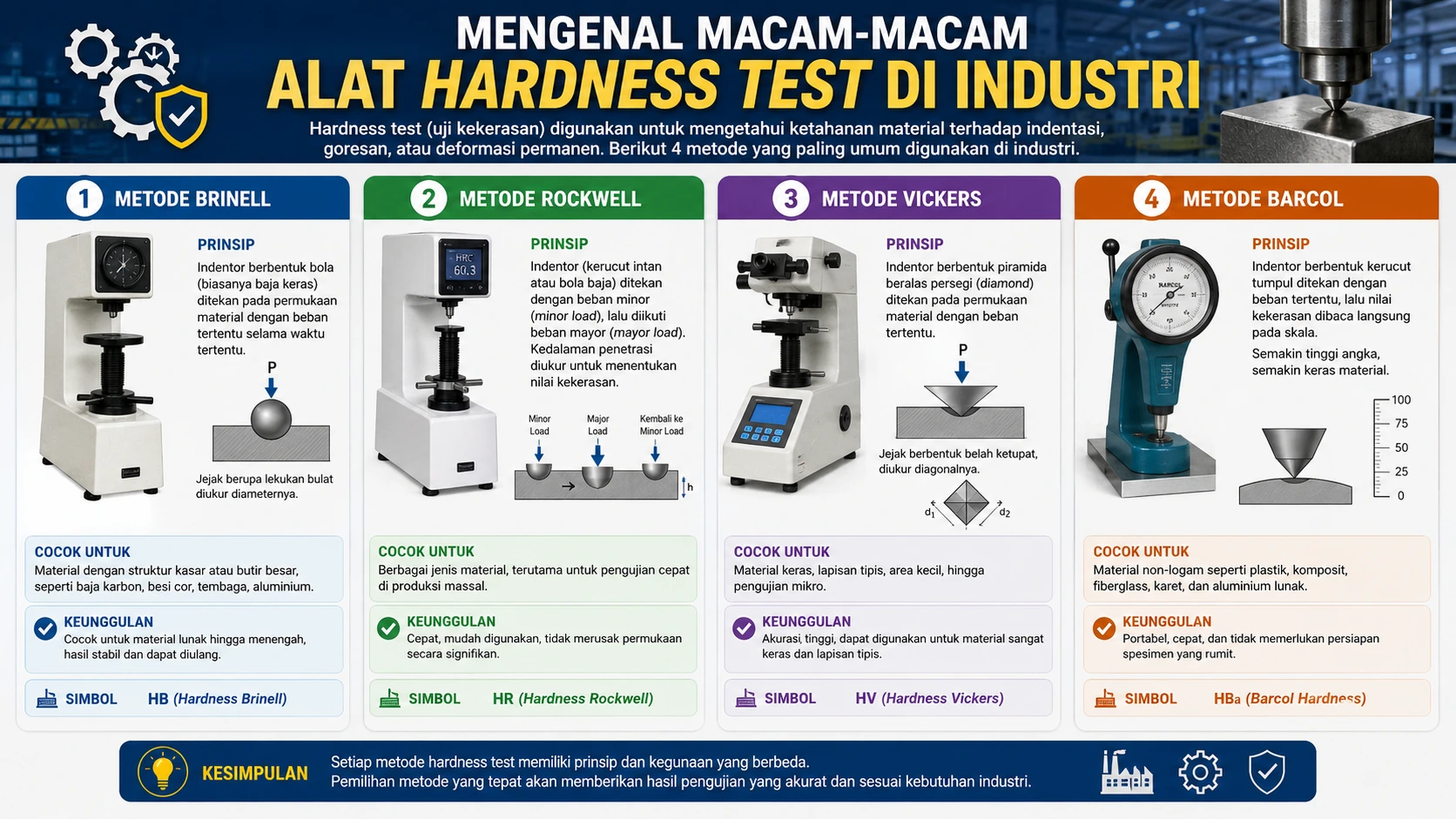 Alat uji kekerasan Barcol untuk material konstruksi ringan
