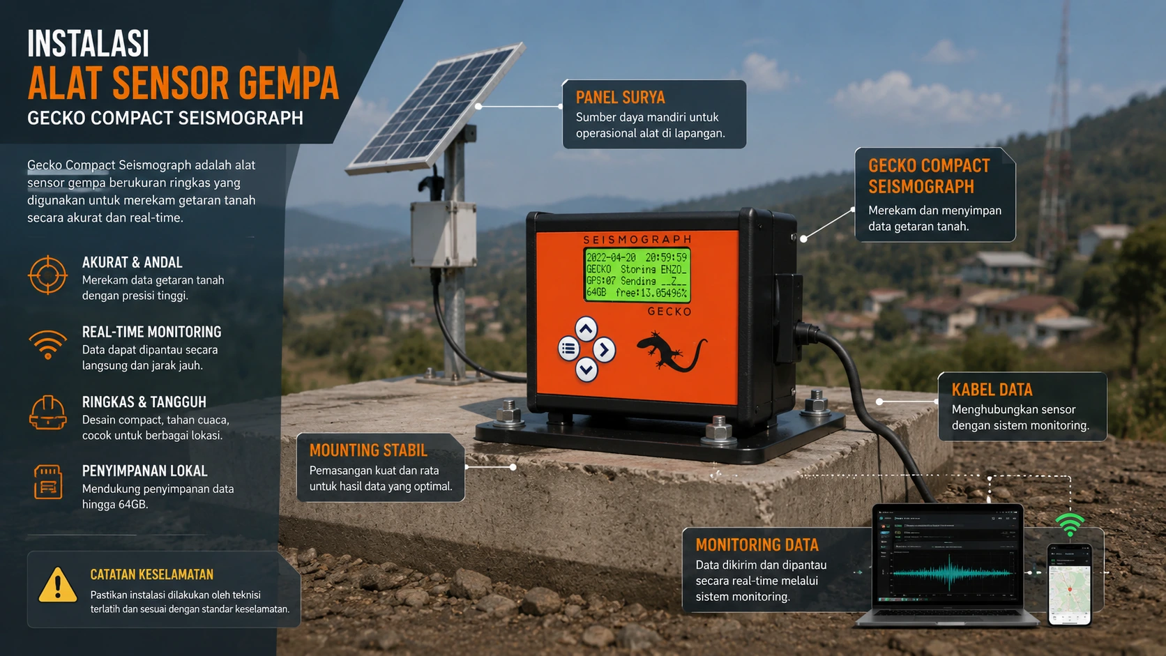 Layanan Jasa Pemasangan Alat Sensor Gempa Profesional