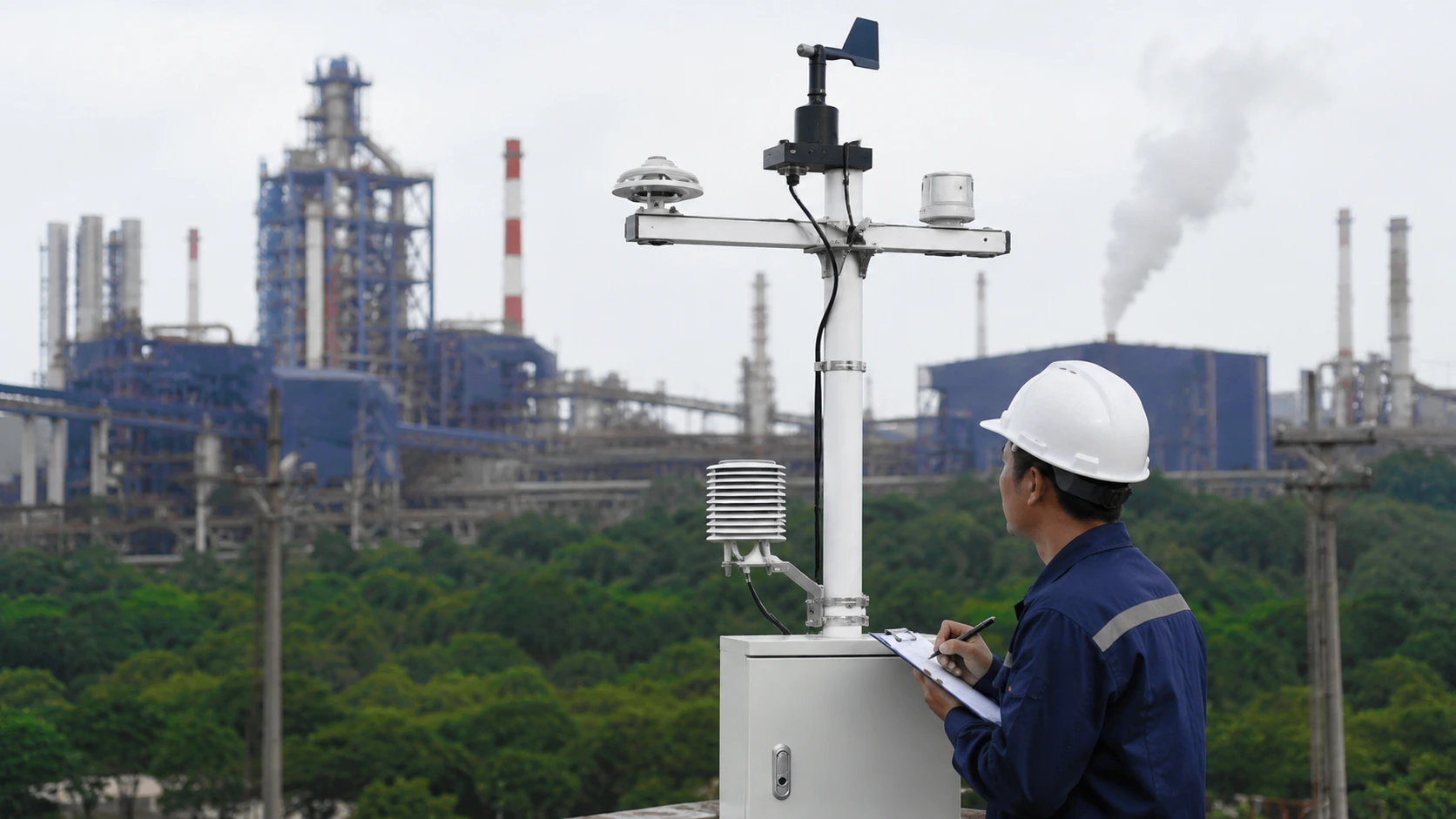 Perangkat sensor pemantauan cuaca industri