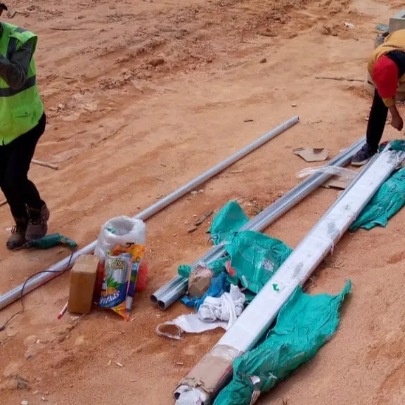 Persiapan material dan alat instalasi inclinometer di Batam