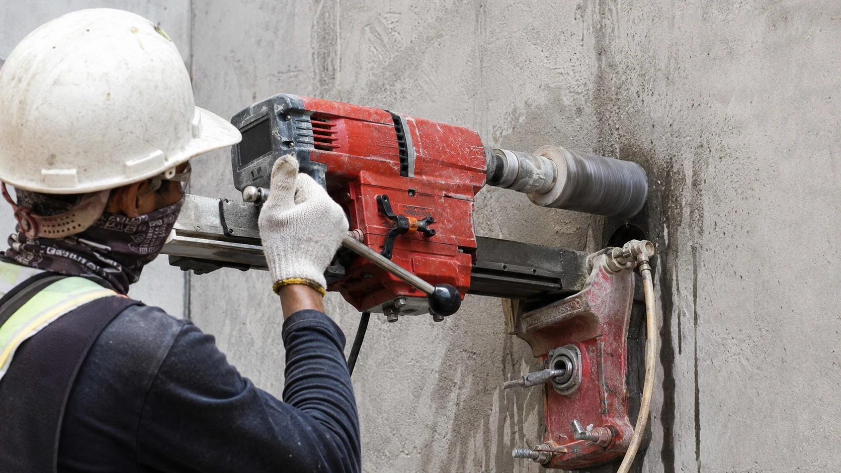 Proses pengerjaan jasa coring beton professional