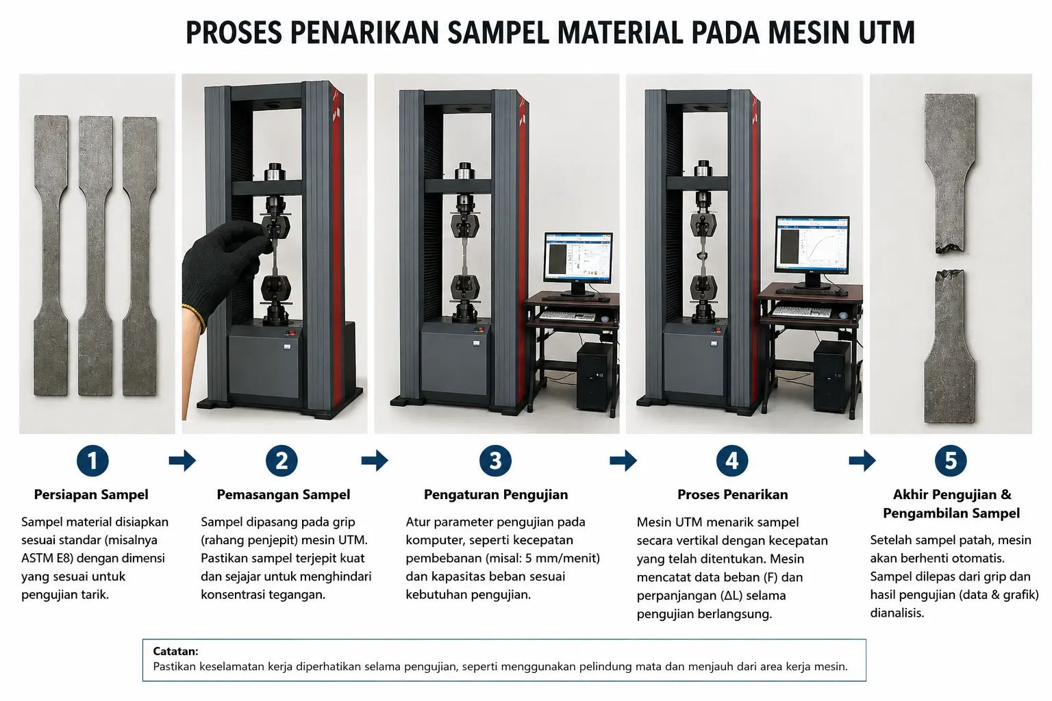 Proses Uji Tarik