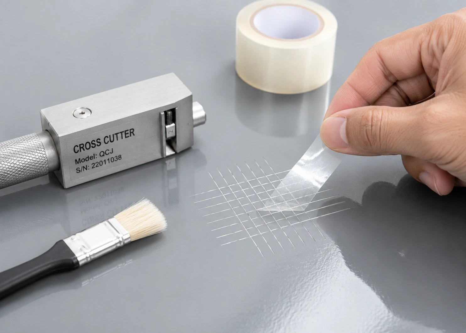Alat ukur daya rekat cat cross cut tape test kit ASTM D3359