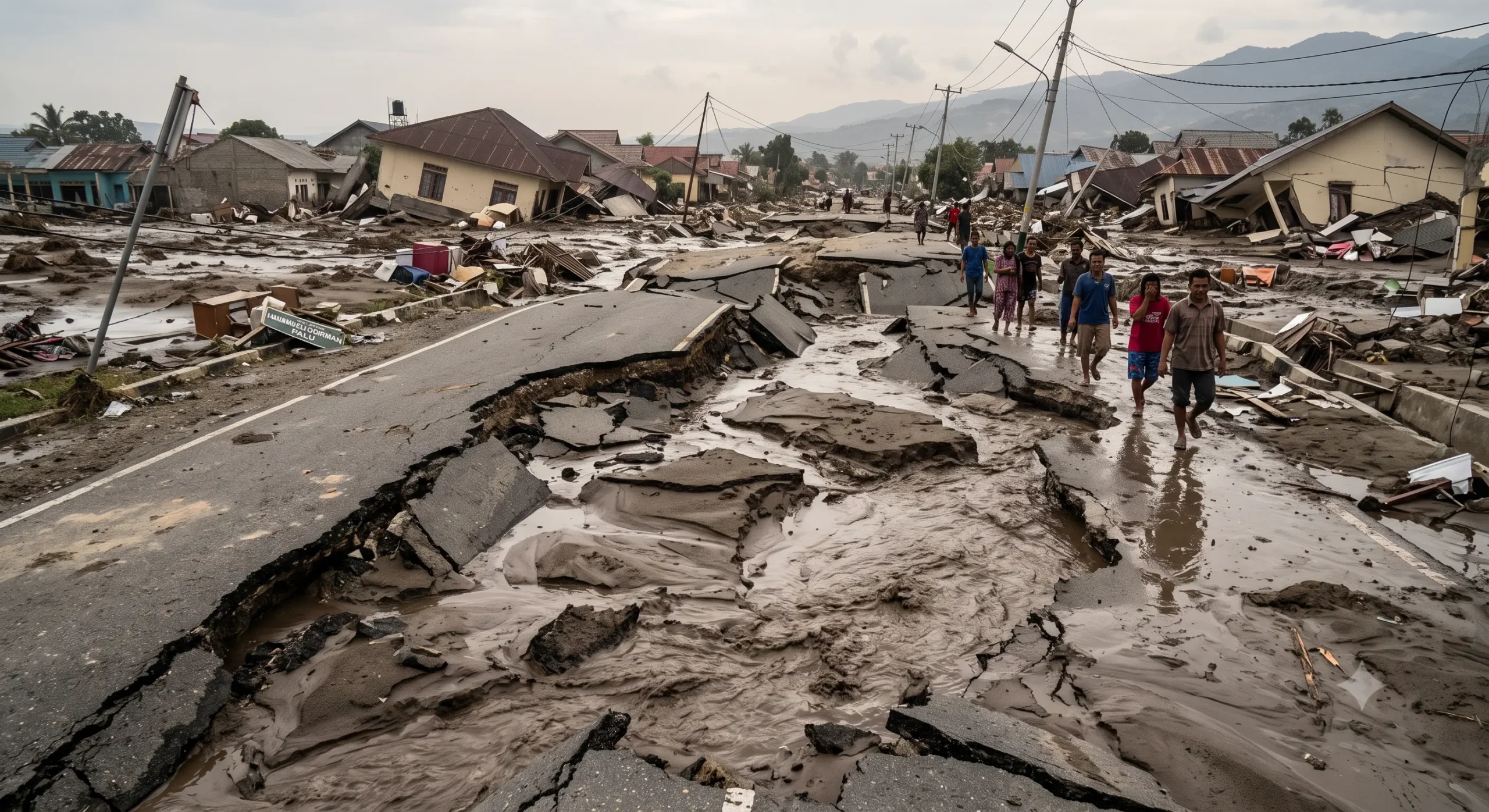 Ilustrasi Dampak Gempa Bumi dan Pergeseran Tanah