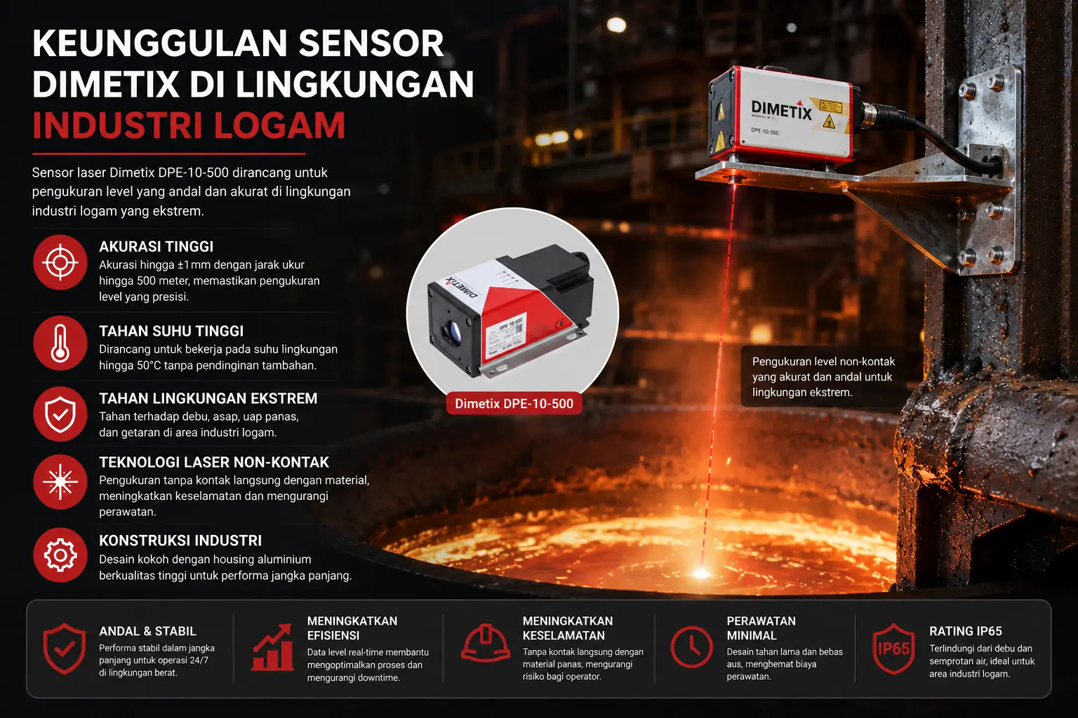 Keunggulan Sensor Dimetix di Lingkungan Industri Logam