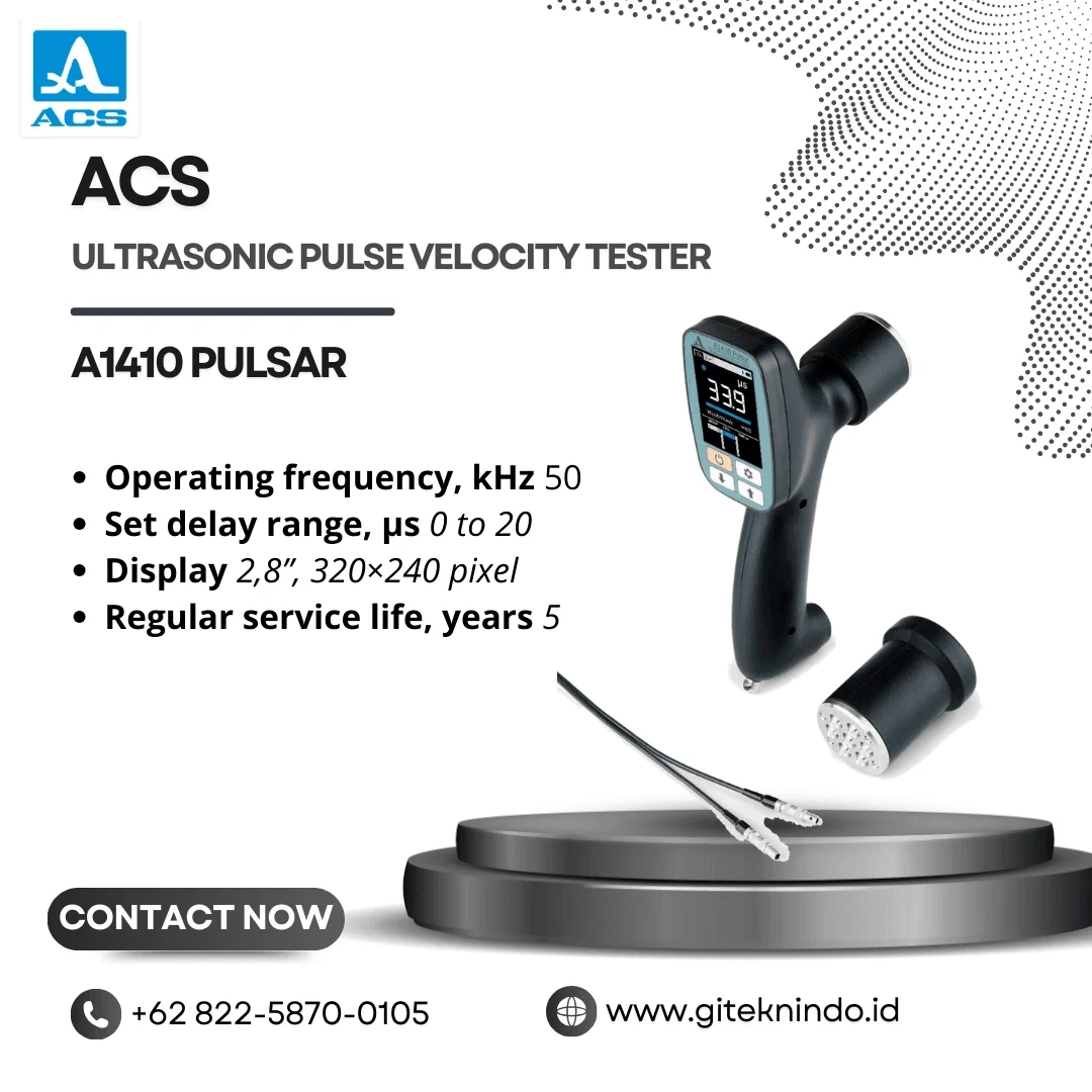 Ultrasonic Pulse Velocity Tester ACS A1410 PULSAR PT Global Intan Teknindo
