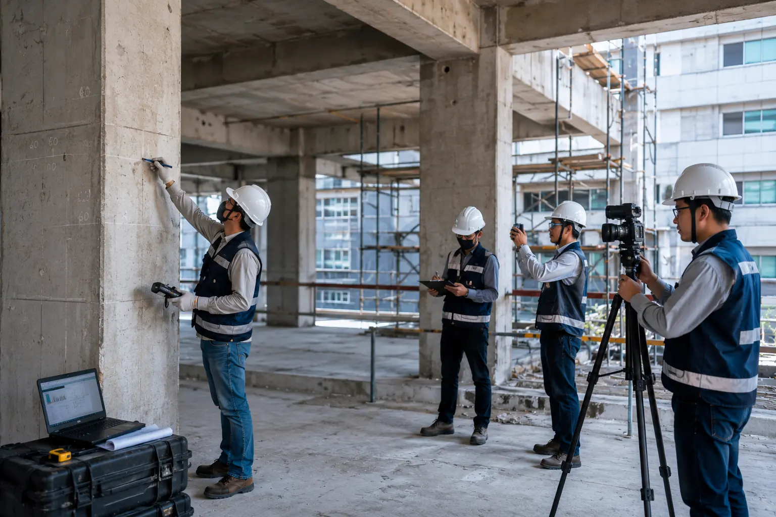 Proses audit kelayakan struktur gedung