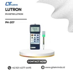 pH Meter LUTRON PH-207 alat ukur pH digital dengan pengukuran pH, mV, dan suhu
