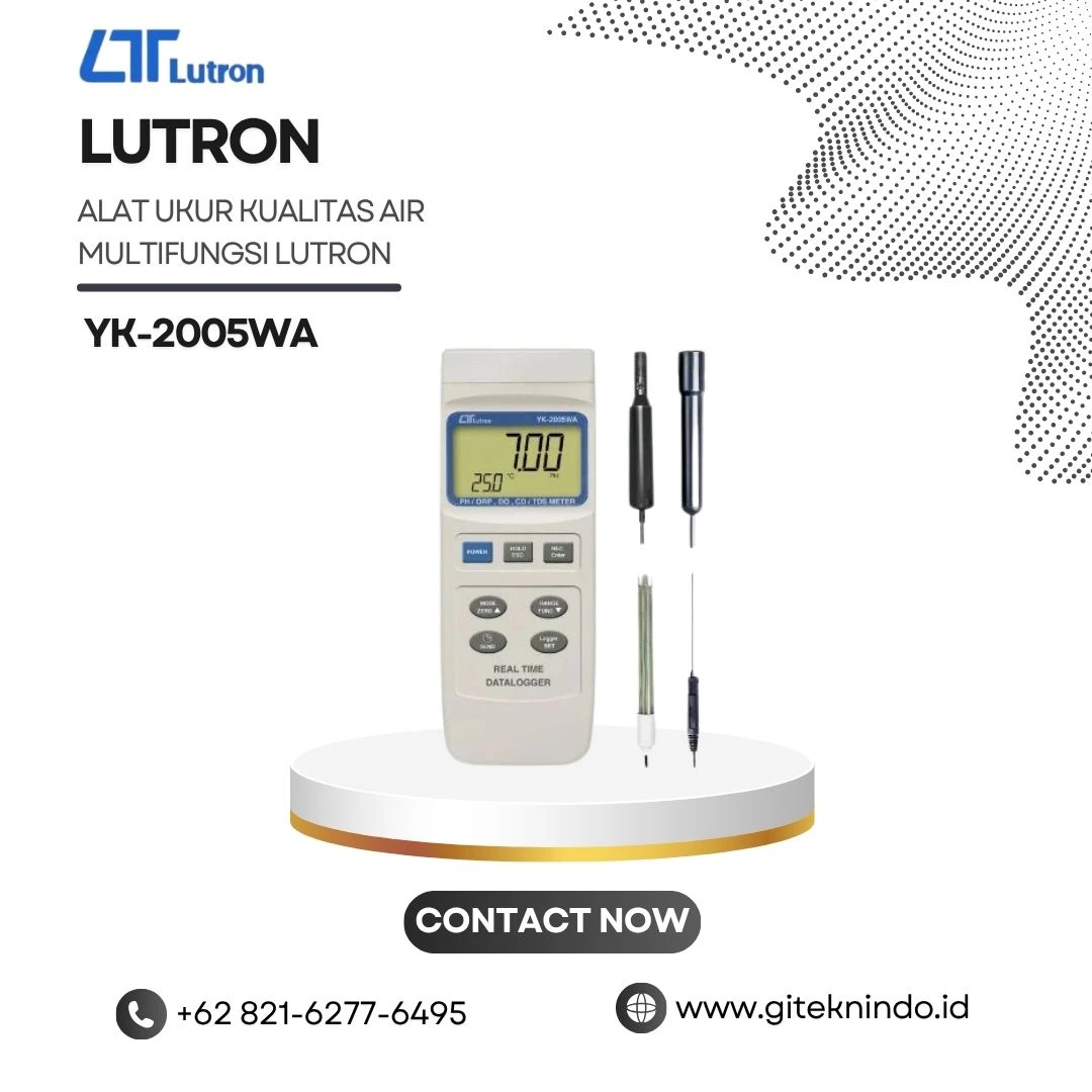 Alat Ukur Kualitas Air Multifungsi LUTRON YK-2005WA untuk mengukur pH, ORP, Conductivity, TDS, dan Dissolved Oxygen (DO)