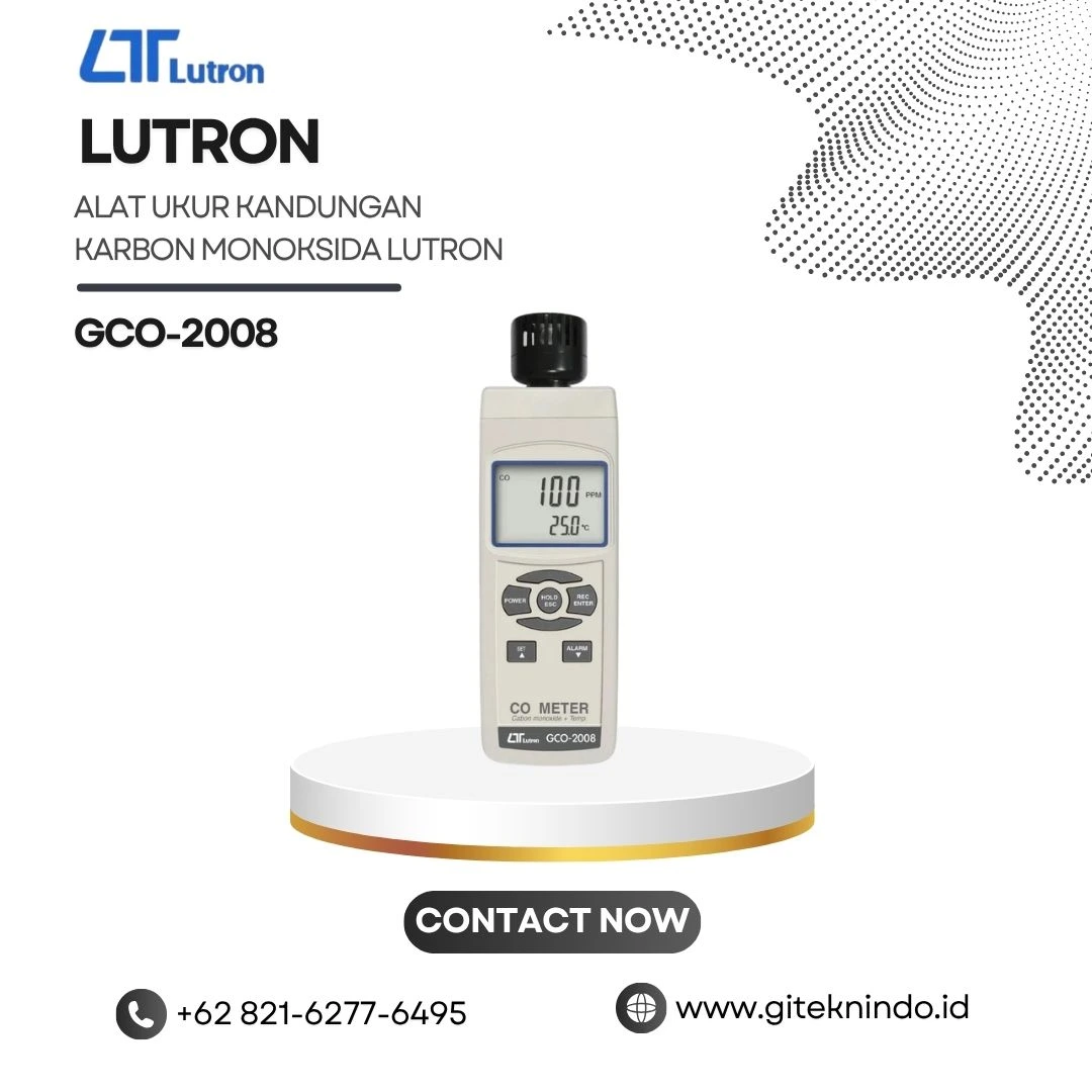 Alat Ukur Kandungan Karbon Monoksida Lutron GCO-2008 CO Meter Digital Profesional