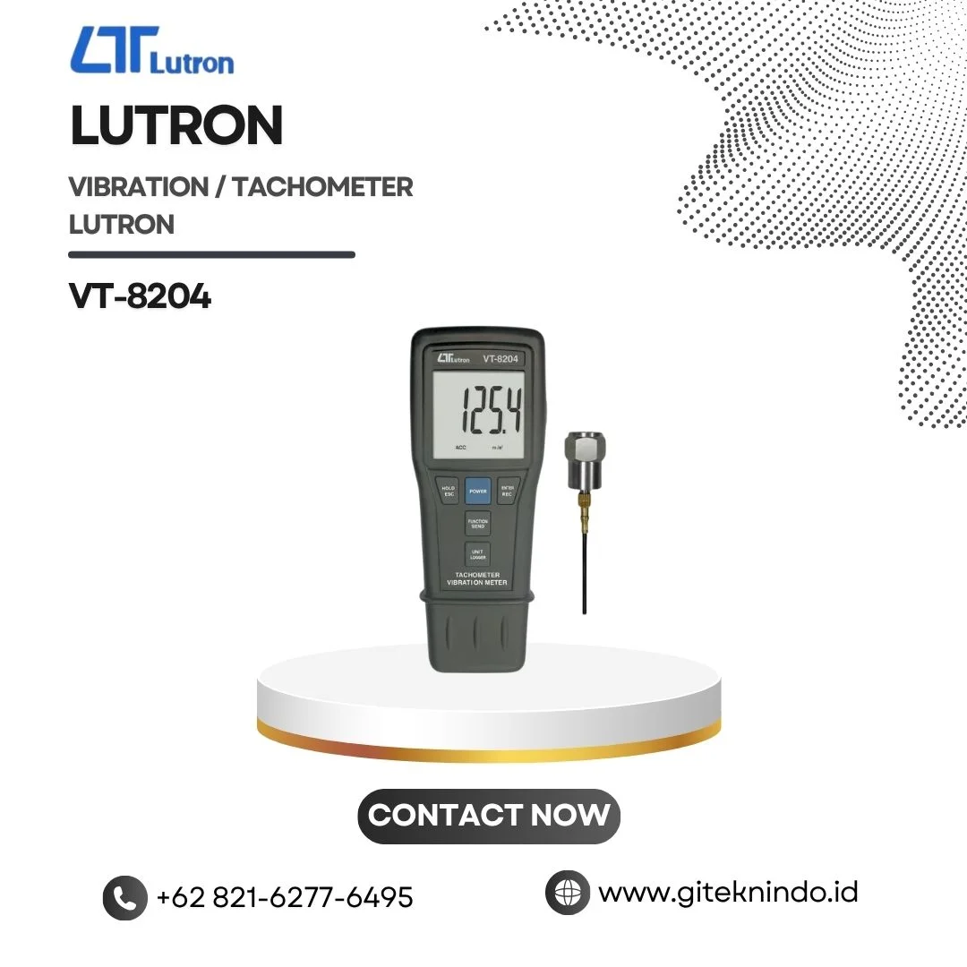 Vibration / Tachometer LUTRON VT-8204 untuk analisis getaran dan pengukuran RPM mesin industri.