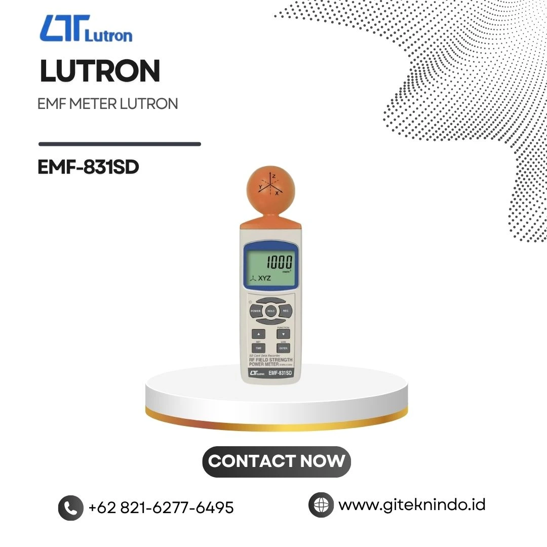 EMF Meter Lutron EMF-831SD alat ukur medan elektromagnetik RF digital dengan sensor tiga sumbu