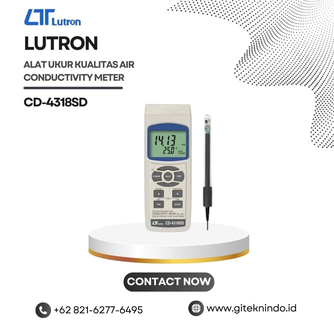 Alat ukur kualitas air Conductivity Meter Lutron CD-4318SD