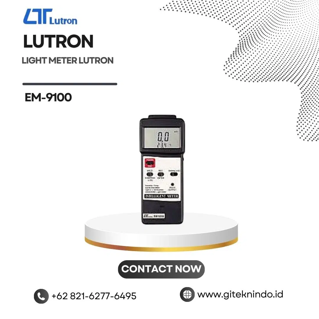 Light Meter LUTRON EM-9100 untuk mengukur cahaya, kelembapan, kecepatan udara, dan suhu