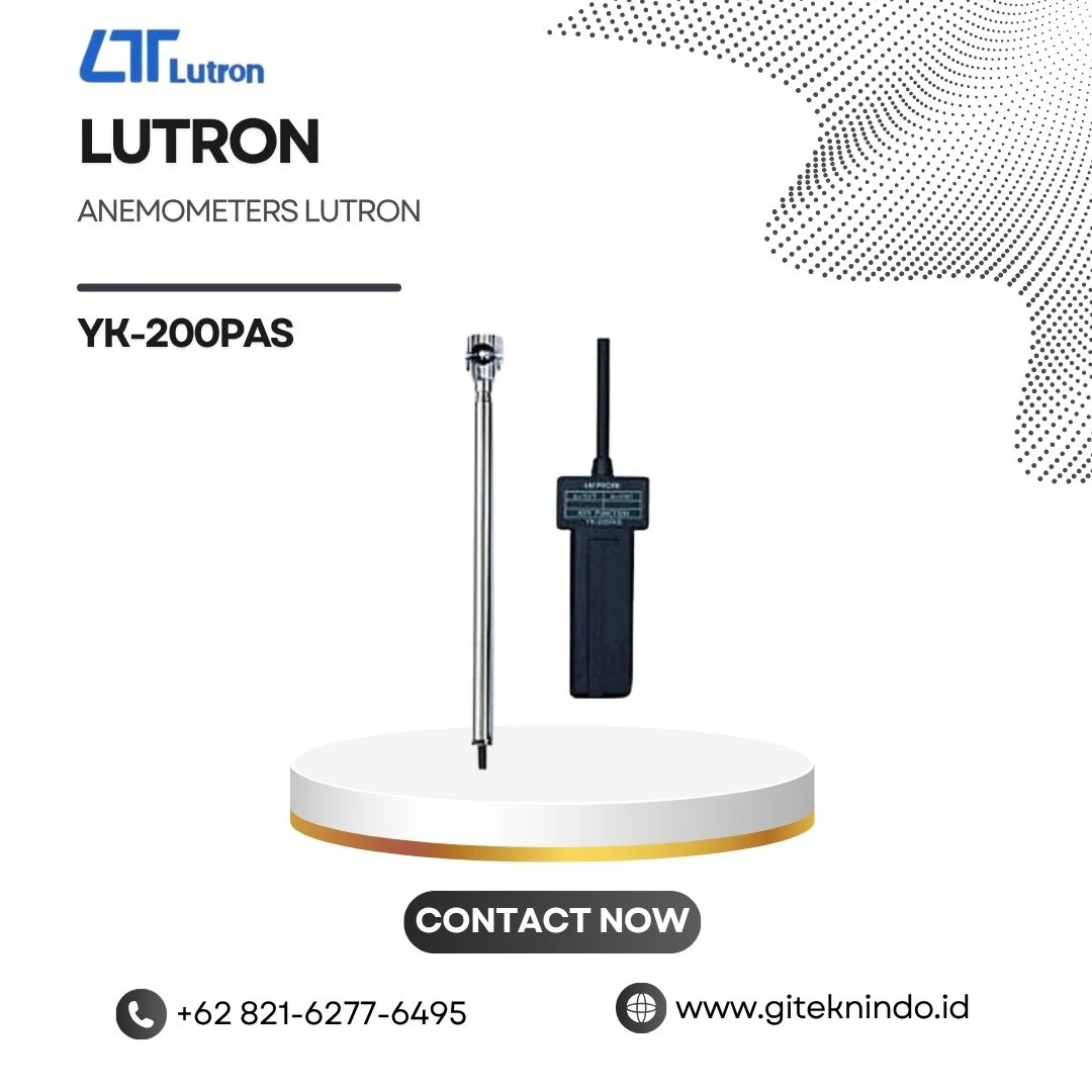 Anemometers LUTRON YK-200PAS mini vane probe untuk mengukur kecepatan udara dan temperatur secara akurat
