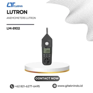 Anemometers LUTRON LM-8102 alat ukur lingkungan 5 in 1 untuk mengukur kecepatan udara, kelembapan, cahaya, suhu, dan kebisingan