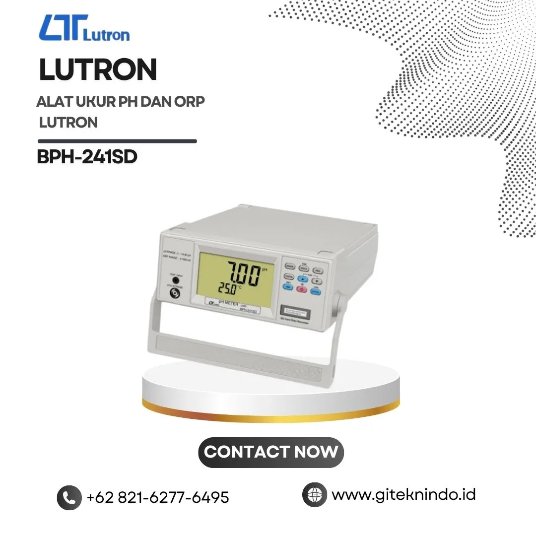 Alat ukur ph dan orp Lutron BPH-241SD data logger kartu sd digital