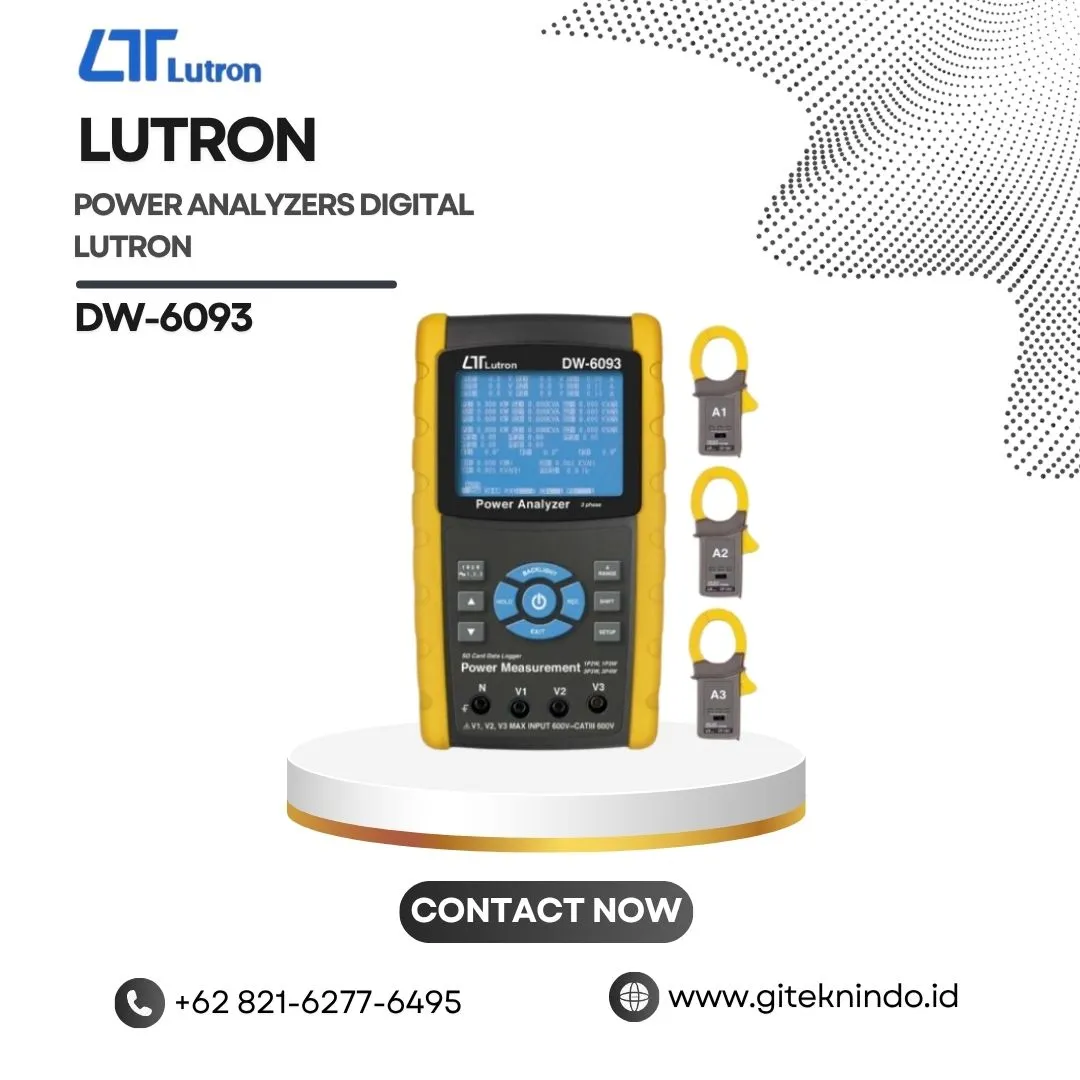 Power analyzers digital Lutron DW-6093 3 fase data logger kartu sd
